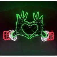 Grinch Love Hands Rope Light Motif