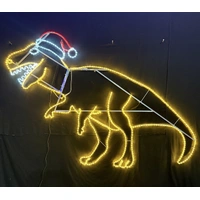 Christmas T - Rex Dinosaur Rope Light Motif - 250cm