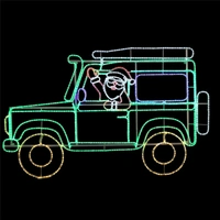 Santa in 4WD Rope Light Motif 