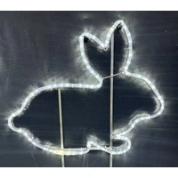 Crouching Easter Rabbit Rope Light Motif