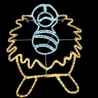 Baby Jesus Manger Rope Light Motif