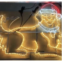 Dog Waging Tail Rope Light Motif 