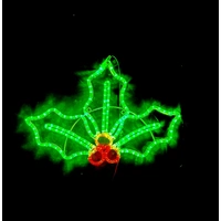 Green Holly Rope Light Motif