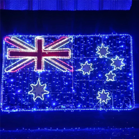 Large Australian Flag Rope Light Motif