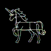 RGB Unicorn Rope Light Motif