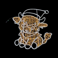 Christmas Highland Cow Rope Light Motif