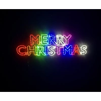 Commercial Colourful Merry Christmas Rope Light Motif 