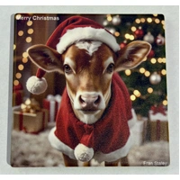 Set of 4  Christmas Cows Coasters
