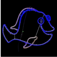 Blue Fish Rope Light Motif