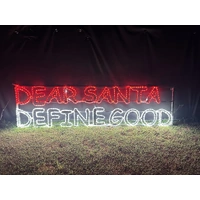 DEAR SANTA DEFINE GOOD Rope Christmas Light Motif