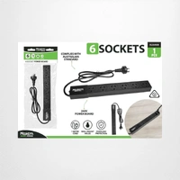 6 Way Power Board - Black