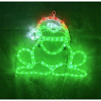 Christmas Green Frog Rope Light Motif