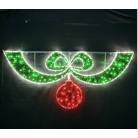 Garland with Red Bauble Rope Light Motif  