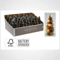 15cm B/O LED Green Sisal Tree 