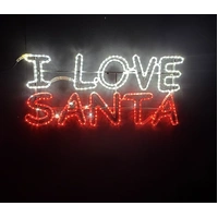 I LOVE SANTA Rope Light Motif