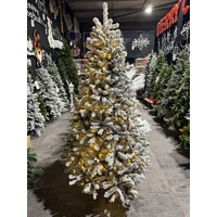 7.5 Foot Canadian Pre-Lit Snow Pine Christmas Tree