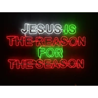 Jesus is the Reason for the Season in Capitals Rope Light Motif