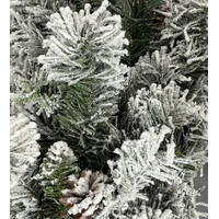 90cm Snow Christmas Wreath with Pine Cones 