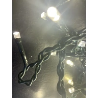 15M Warm White Icicles - green wire