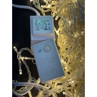 50M Warm White LED Icicles-clear wire