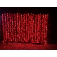 Red Waterfall Curtain Light  3m long x 2m drop