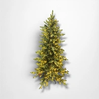 8 Foot Lit Slim Alpine Christmas Tree