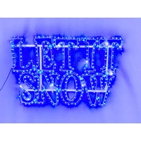 Blue LET IT SNOW Rope Light Motif