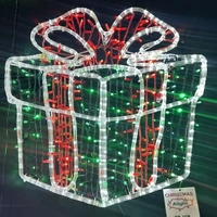2D Christmas Giftbox Rope Light Motif