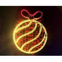 Red Swirl Bauble Rope Light Motif - 75cm