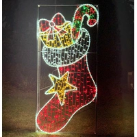 Large Christmas Stocking Rope Light Motif