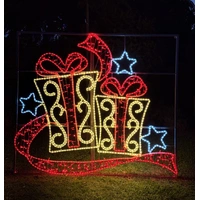 Two Giftboxes with Stars Rope Light Motif 