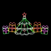 Christmas Tree with Presents Rope Light Motif