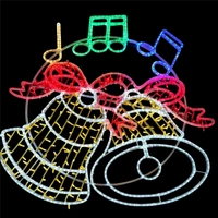 Large  Bells with Notes Rope Light Motif - PREORDER FOR 2026