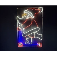 Santa on Scooter Rope Light Motif