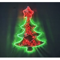 80cm Red & Green Christmas Tree Rope Light Motif 