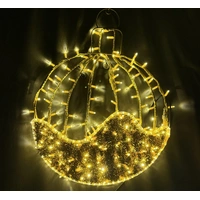 90cm Warm White Bauble Rope Light Motif 