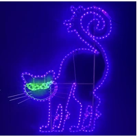 Halloween Cat Rope Light Motif 