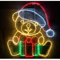 Teddy with Present Rope Light Motif 