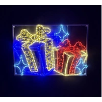 Two Christmas Presents Rope Light Motif