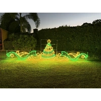 5m Long Tree with Swirls Rope Light Motif