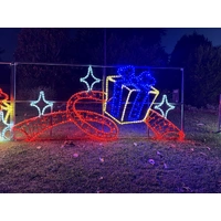 4 Presents with ribbon stars Rope Light Motif -  5.3m long