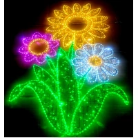 Giant 3 Flowers Rope Light Motif - PREORDER FOR 2026