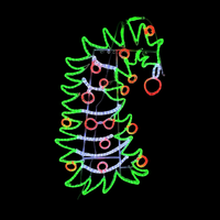 Bent Christmas Tree Rope Light Motif