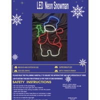 74cm Neon Snowman Rope Light Motif 