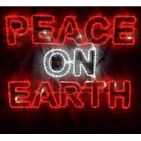 PEACE ON EARTH Rope Light Motif 
