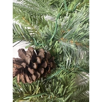 270cm Mixed Decoration Lit Green Christmas Garland