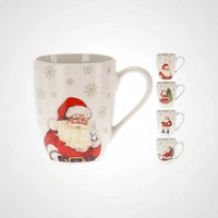 340ml Porcelain Santa Mug B