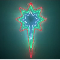 Red/Green/White Bethlehem Star Rope light Motif 