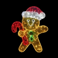 Tinsel Gingerbread Boy Rope Light Motif 80cm