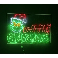 Merry Grinchmas with Face Rope Light Motif